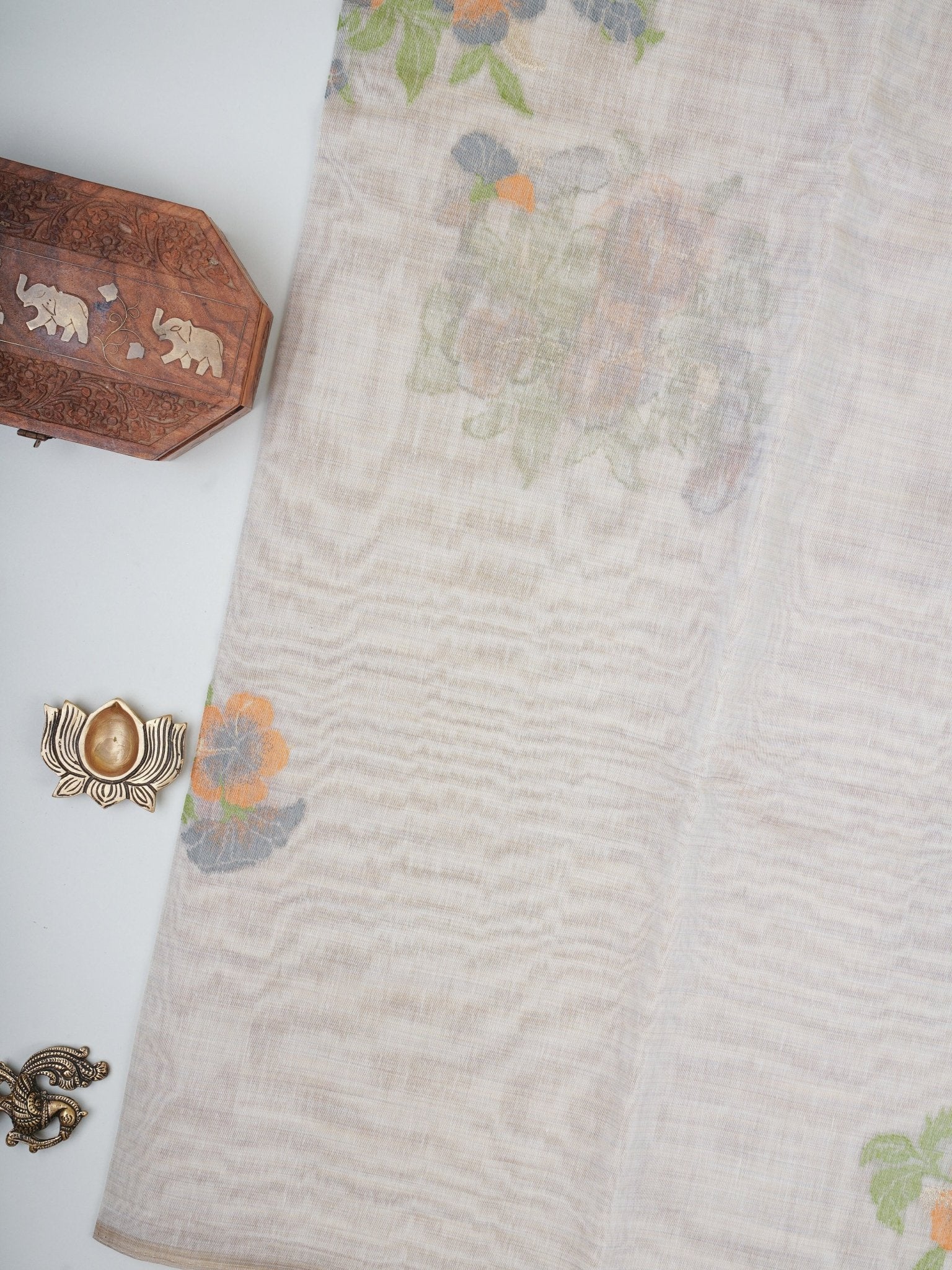 Cotton Grey 100% Pure Cotton - Manoranjitham Weaves - Handloom Store