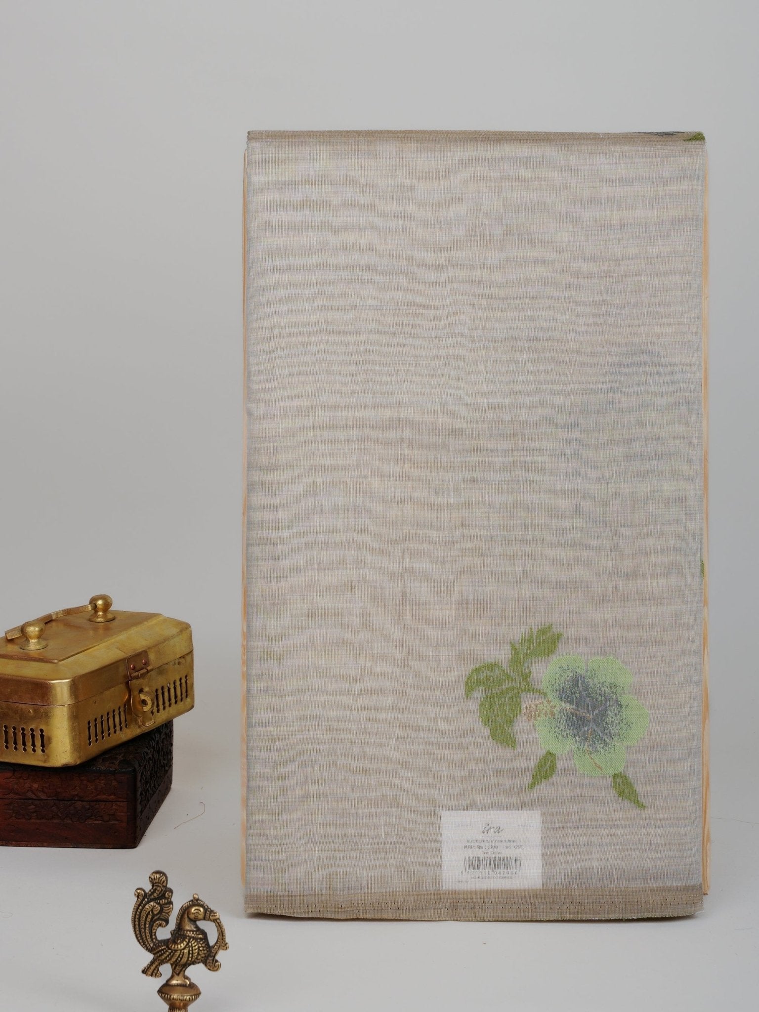 Cotton Grey 100% Pure Cotton - Manoranjitham Weaves - Handloom Store