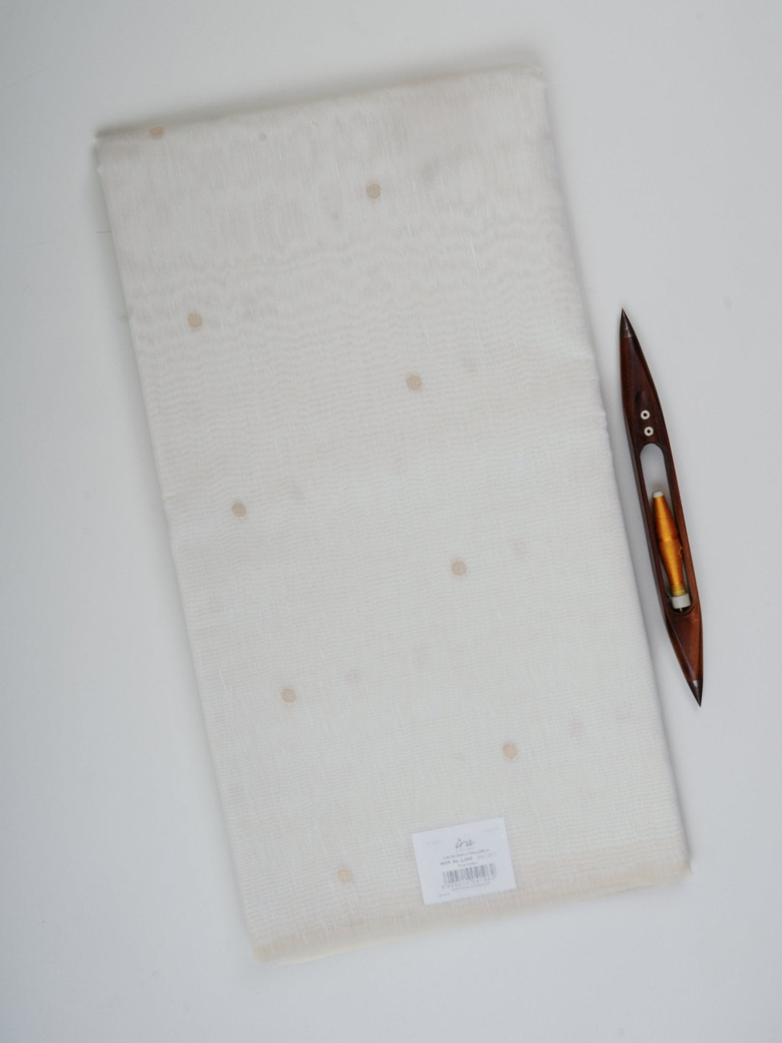 Cotton Cream Linen Cotton - Manoranjitham Weaves - Handloom Store