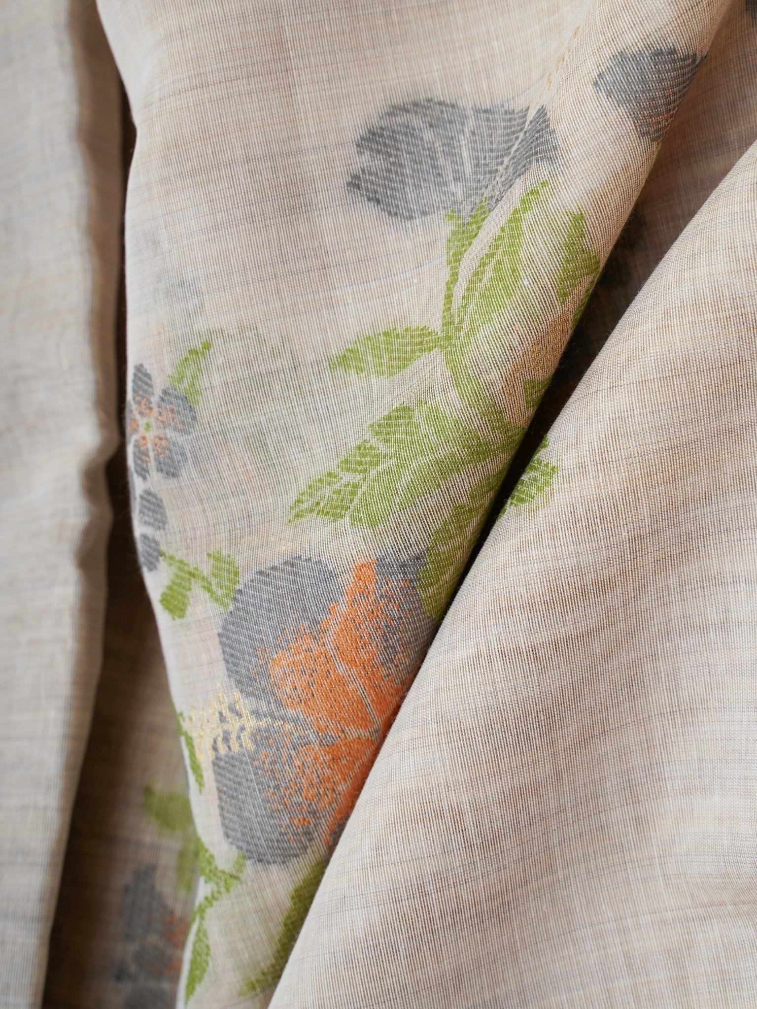 Cotton Grey 100% Pure Cotton - Manoranjitham Weaves - Handloom Store