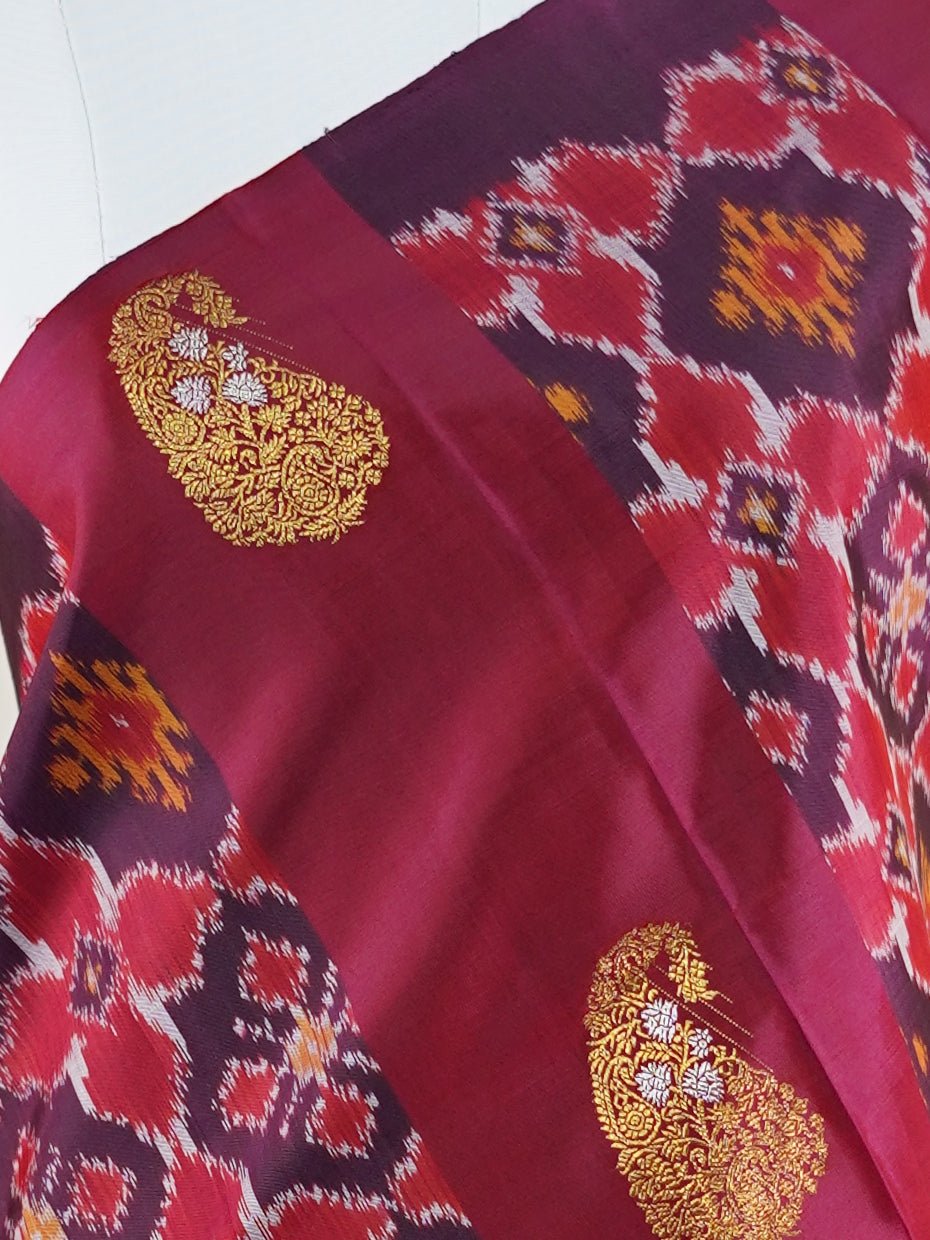 Kanchipuram Silk Pink 100% Pure Silk  - Manoranjitham Weaves - Handloom Store