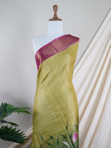 Tussars A simple Tussar saree with elegant digital print, perfect for a graceful and effortless look. Revagupti - Manoranjitham Weaves - Handloom Store