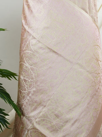 Katan Woven in Varanasi, this semi Mushru saree features the distinctive texture of iktara weave, blending subtle sheen with artisanal charm. Lightweight yet rich in detail, it offers effortless elegance for both traditional events and contemporary celebrations.br
#SemiMushru #IktaraWeave #VaranasiSaree #TexturedElegance #HandloomTradition #Manoranjitham #ManoranjithamStyle Rohini - Semi Silk Saree | Nan Zari Work | Handwoven - Manoranjitham Weaves - Handloom Store