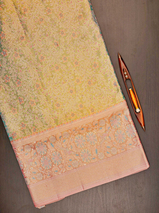 Kanchipuram Silk Handwoven to perfection, this 100% Pure Silk  saree in Red with Red detailing is a tribute to India’s rich weaving traditions. Ideal for weddings and grand occasions. Paraj - Manoranjitham Weaves - Handloom Store