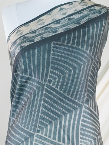 Tussar A Tussar saree with minute hand-done Shibori all over the body, featuring a contrast border and pallu with hand-drawn pen Kalamkari. Elegant, artistic, and truly unique. Sarvamangala - Manoranjitham Weaves - Handloom Store