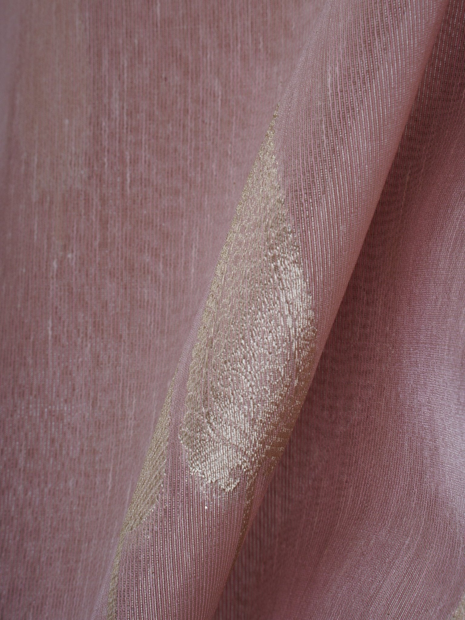 tissue Baby Pink Semi Tissue - Manoranjitham Weaves - Handloom Store