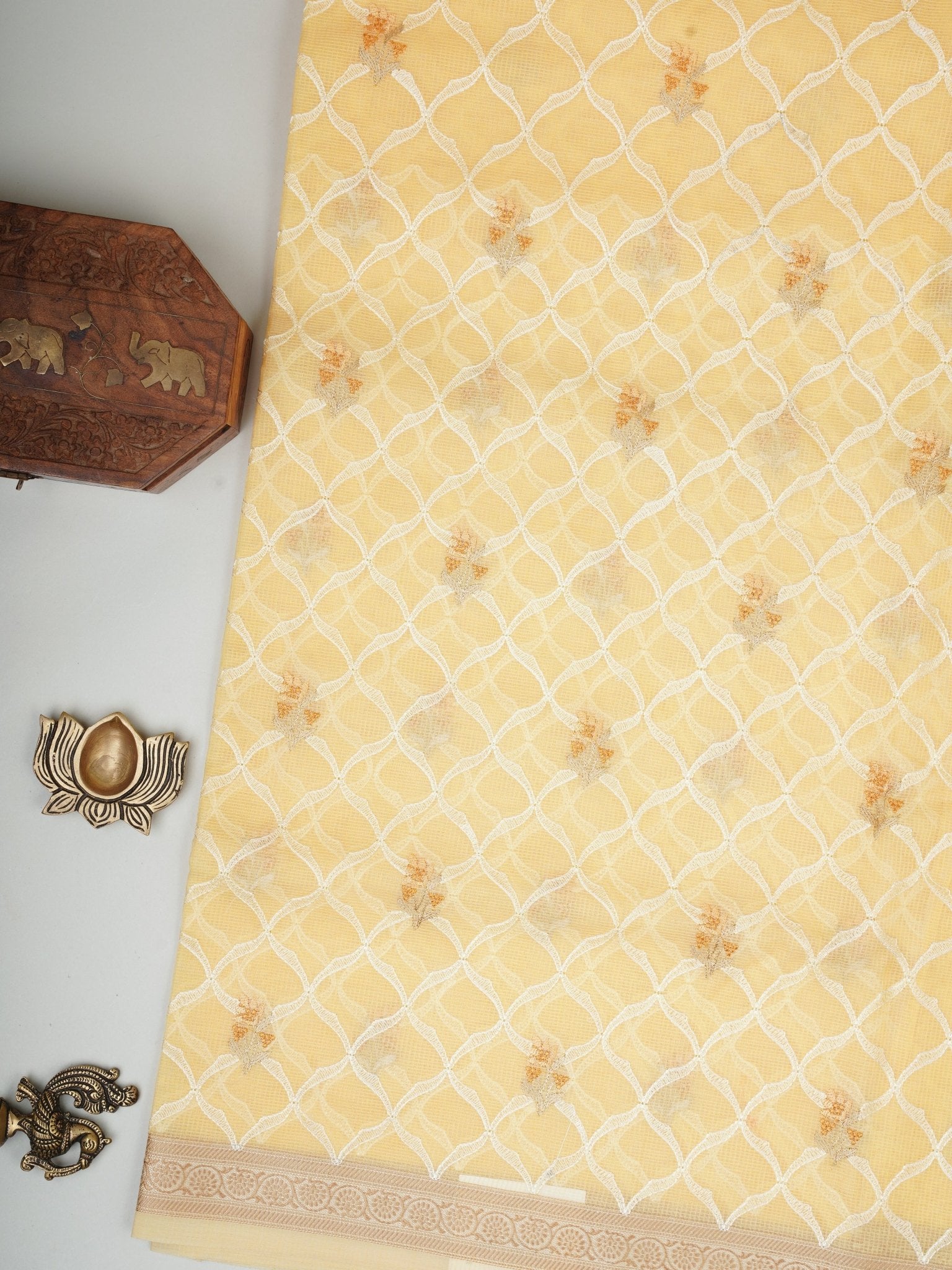 Kota Yellow Kota - Manoranjitham Weaves - Handloom Store