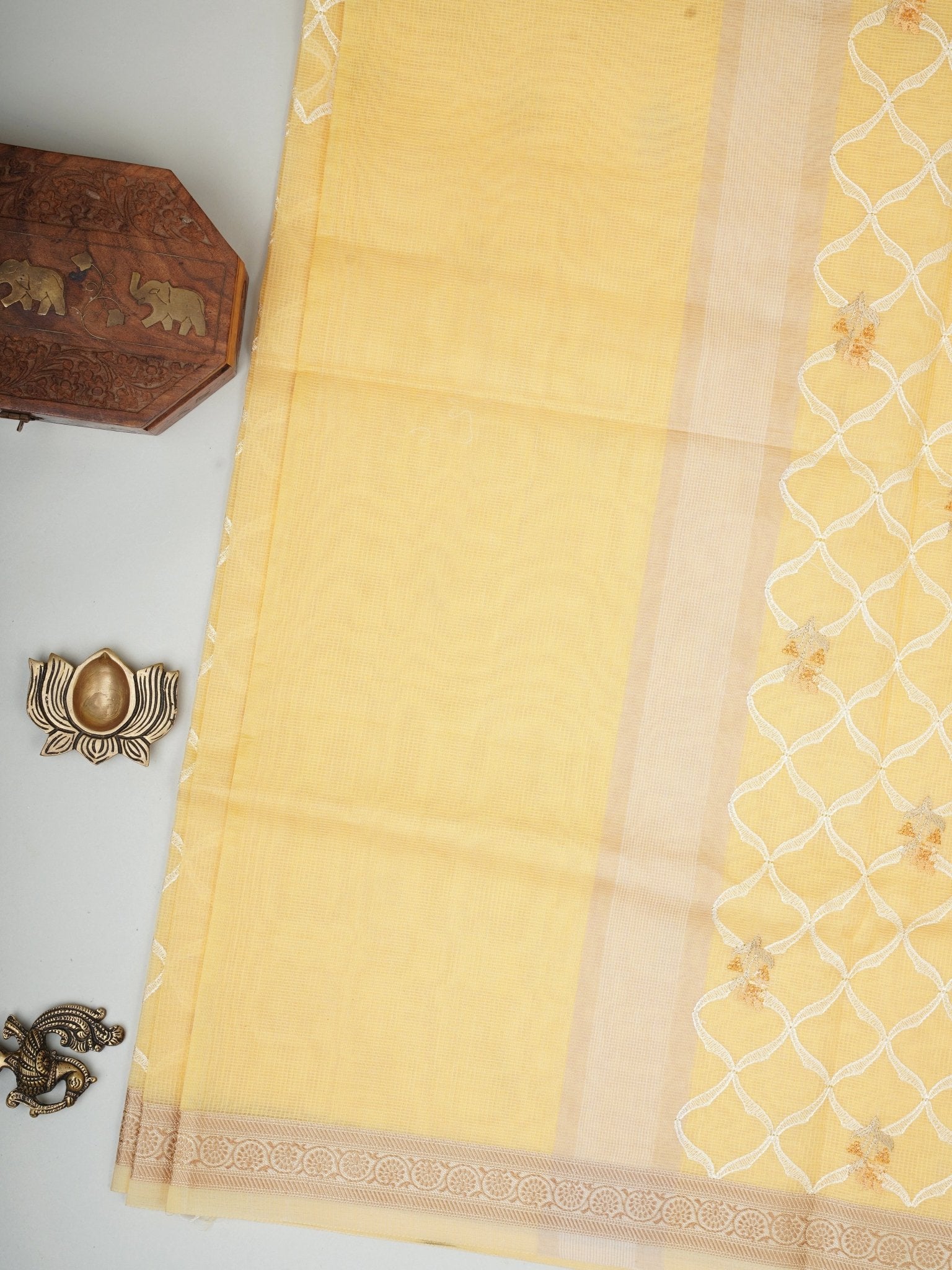 Kota Yellow Kota - Manoranjitham Weaves - Handloom Store