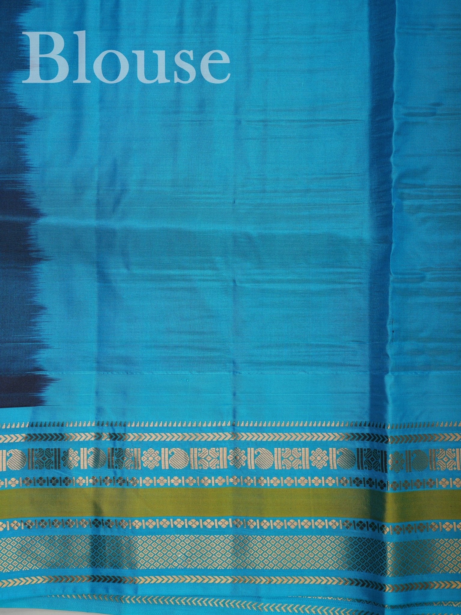 Gadwal Silk Cream 100% Pure Silk  - Manoranjitham Weaves - Handloom Store