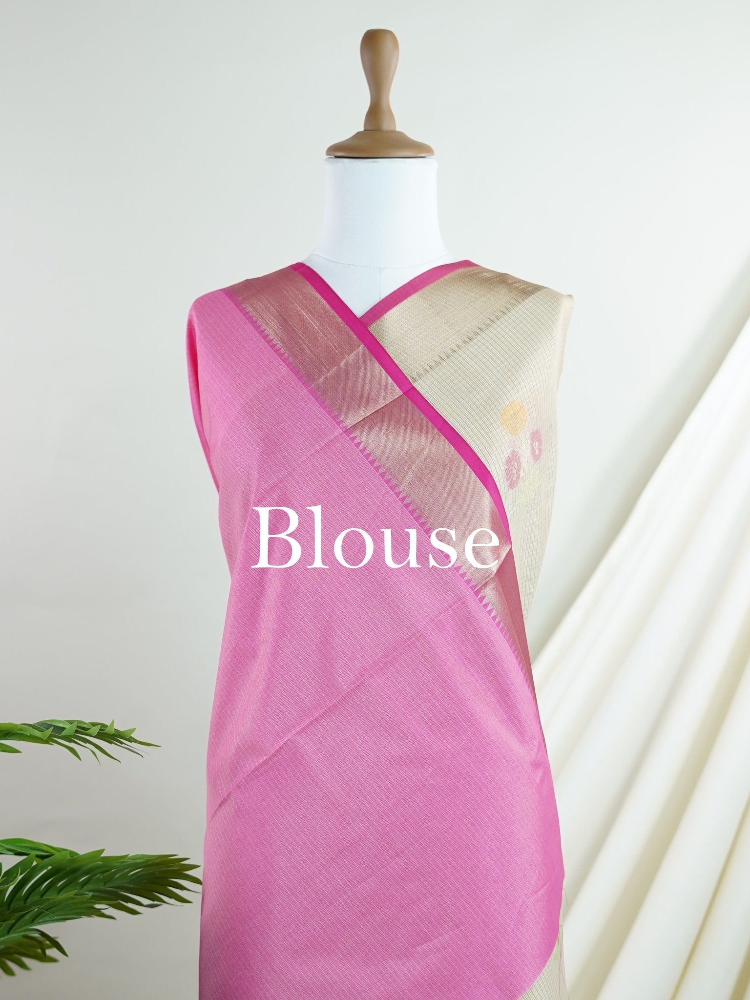 Fancy Beige Kota - Manoranjitham Weaves - Handloom Store