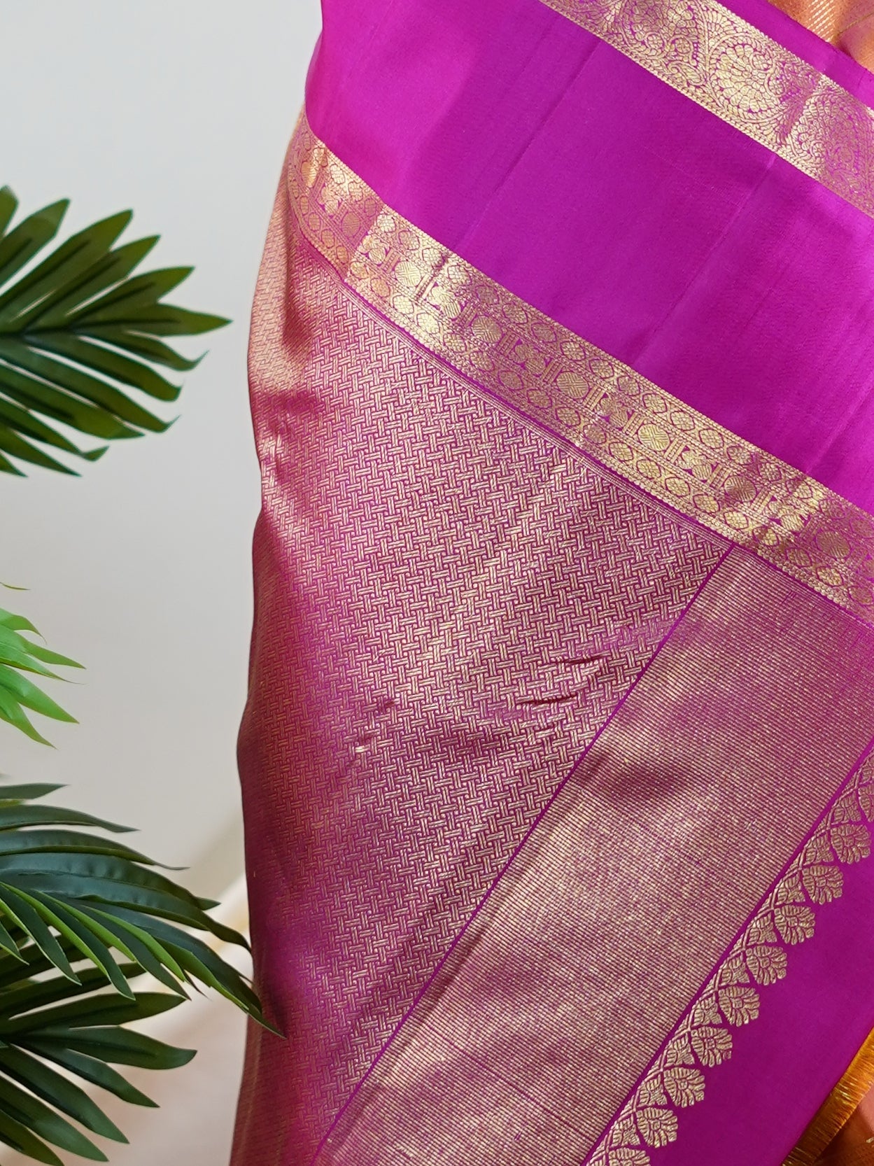 Kanchipuram Silk Peach 100% Pure Silk  - Manoranjitham Weaves - Handloom Store