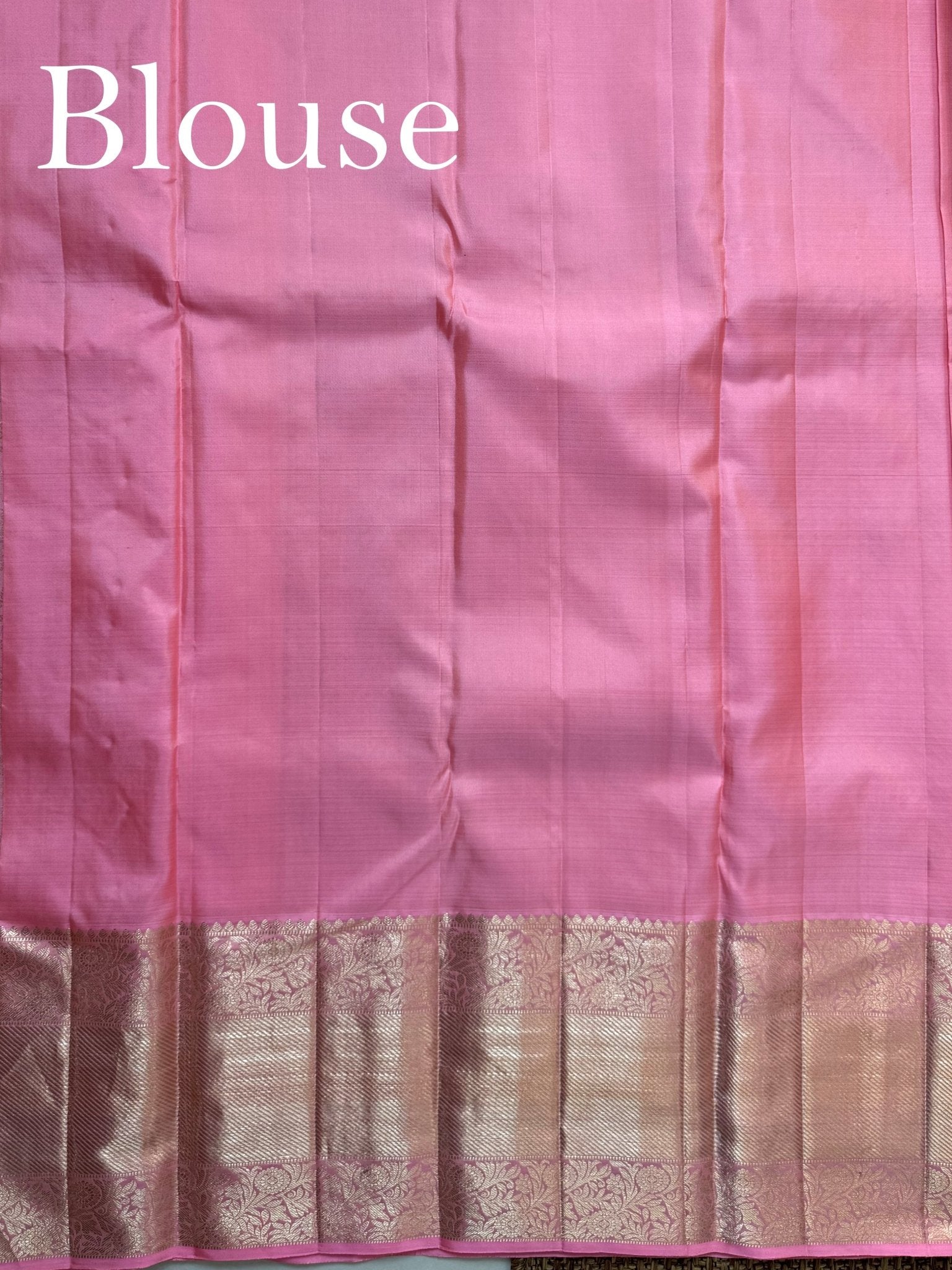 Kanchipuram Silk Pink 100% Pure Silk  - Manoranjitham Weaves - Handloom Store