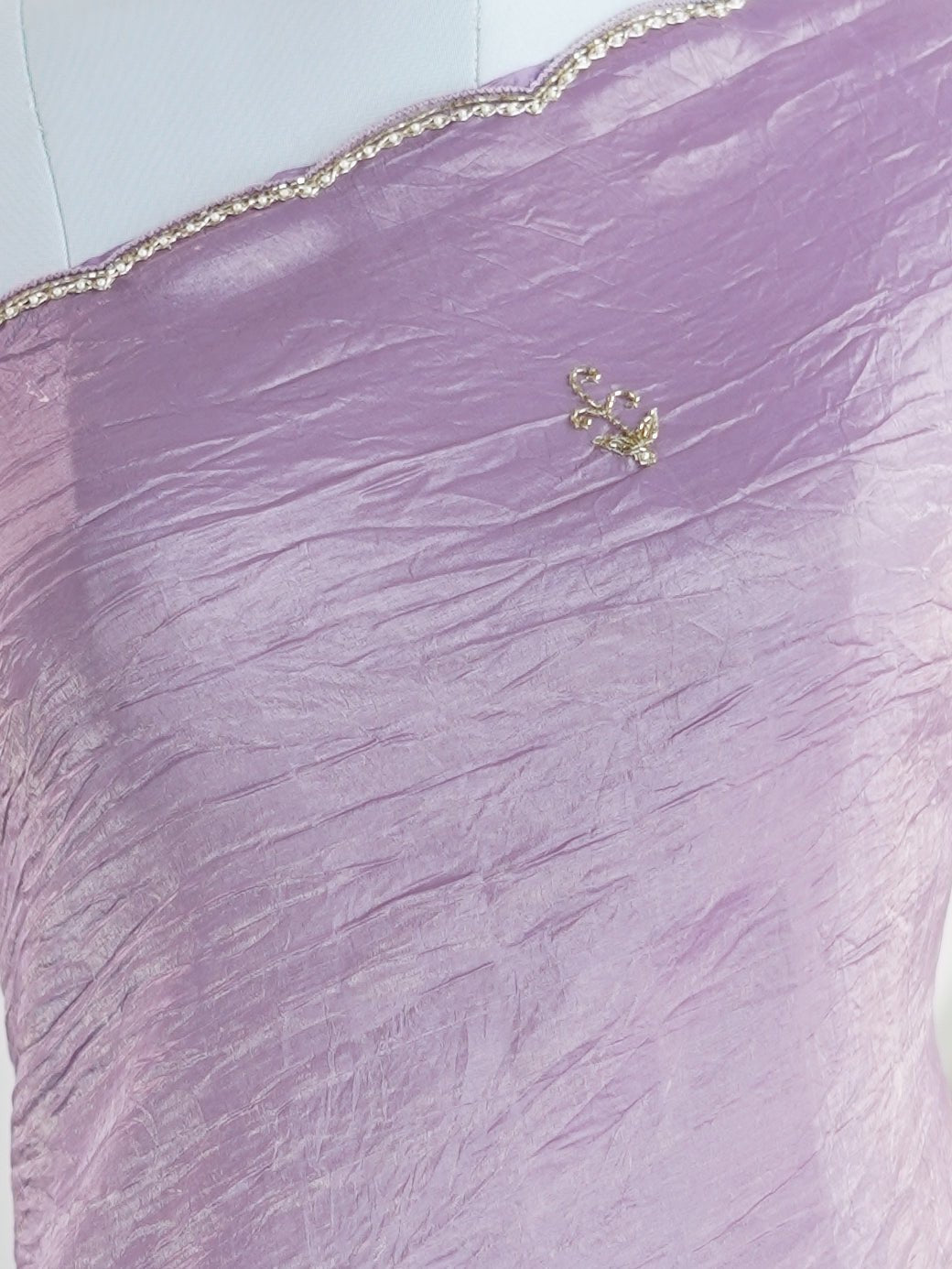 Semi Organza Mauve Semi Organza - Manoranjitham Weaves - Handloom Store