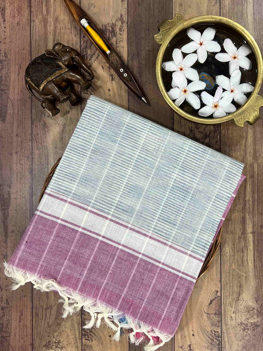 Bengal Cottons Pink 100% Pure Cotton - Manoranjitham Weaves - Handloom Store