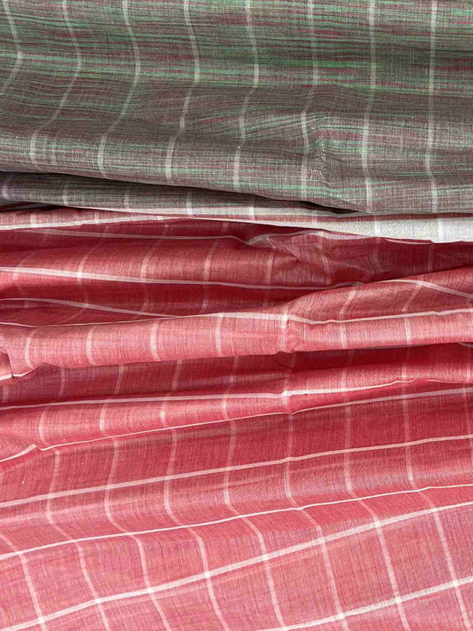 Bengal Cottons Pink 100% Pure Cotton - Manoranjitham Weaves - Handloom Store