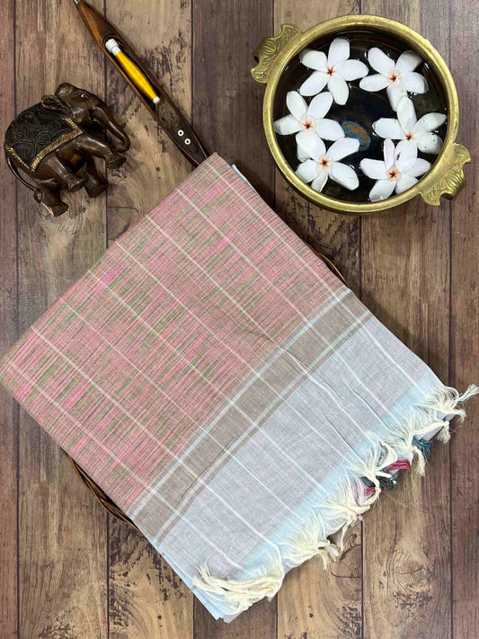 Bengal Cottons Blue 100% Pure Cotton - Manoranjitham Weaves - Handloom Store