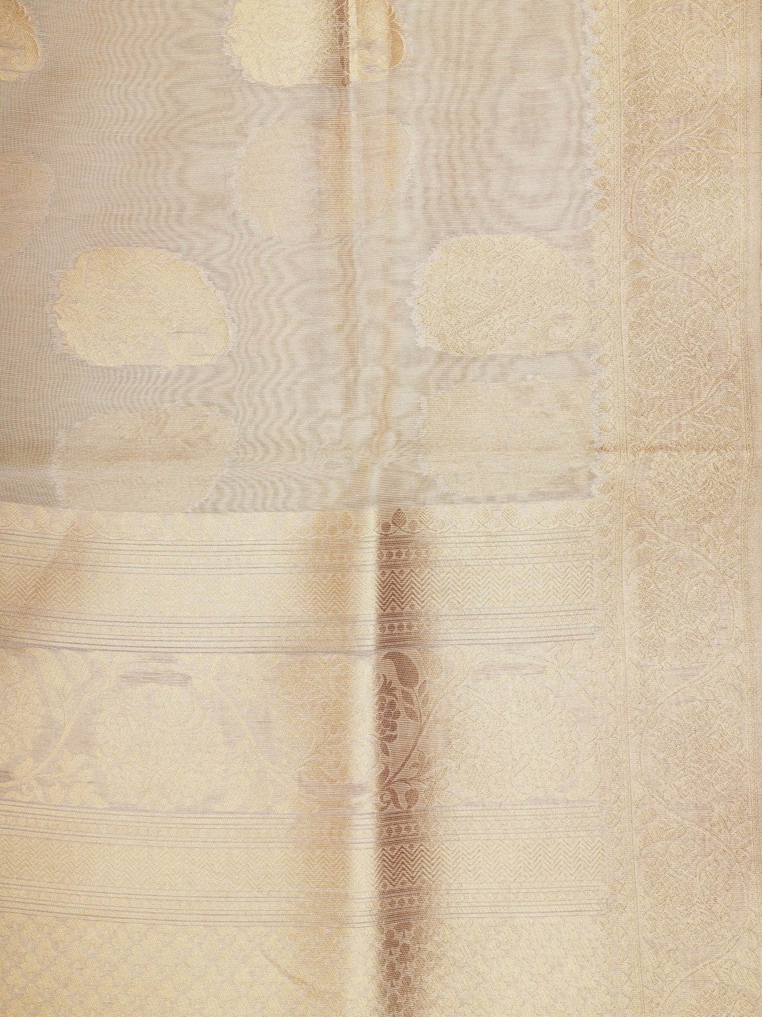 tissue Gold Kora Semi Tissue - Manoranjitham Weaves - Handloom Store