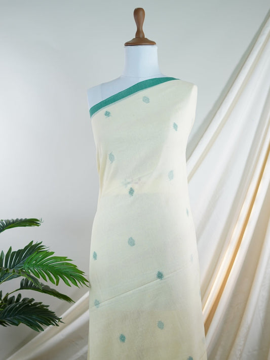 Cotton Cream 100% Pure Cotton - Manoranjitham Weaves - Handloom Store