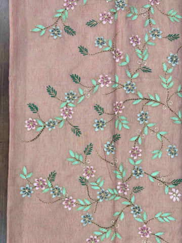tissue This 100% Pure Cotton silk saree, adorned in Pink  and detailed with Semi Pure Zari weaving, reflects the grandeur of Rajasthan. The timeless Handprint motifs enhance its bridal charm. A perfect blend of luxury and tradition, it is designed for those who appreciate fine craftsmanship. Suruti - Cottons & Linens saree - Manoranjitham Weaves - Handloom Store