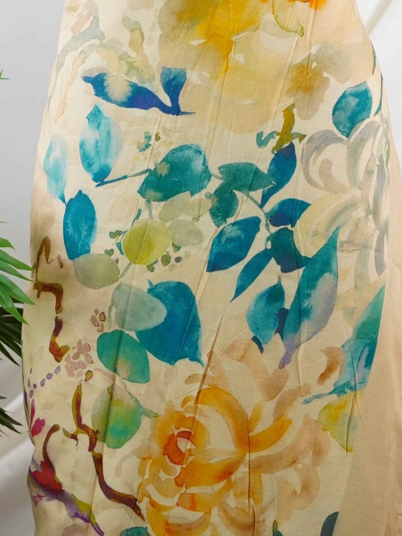 Handspun Cotton Cream 100% Pure Cotton - Manoranjitham Weaves - Handloom Store