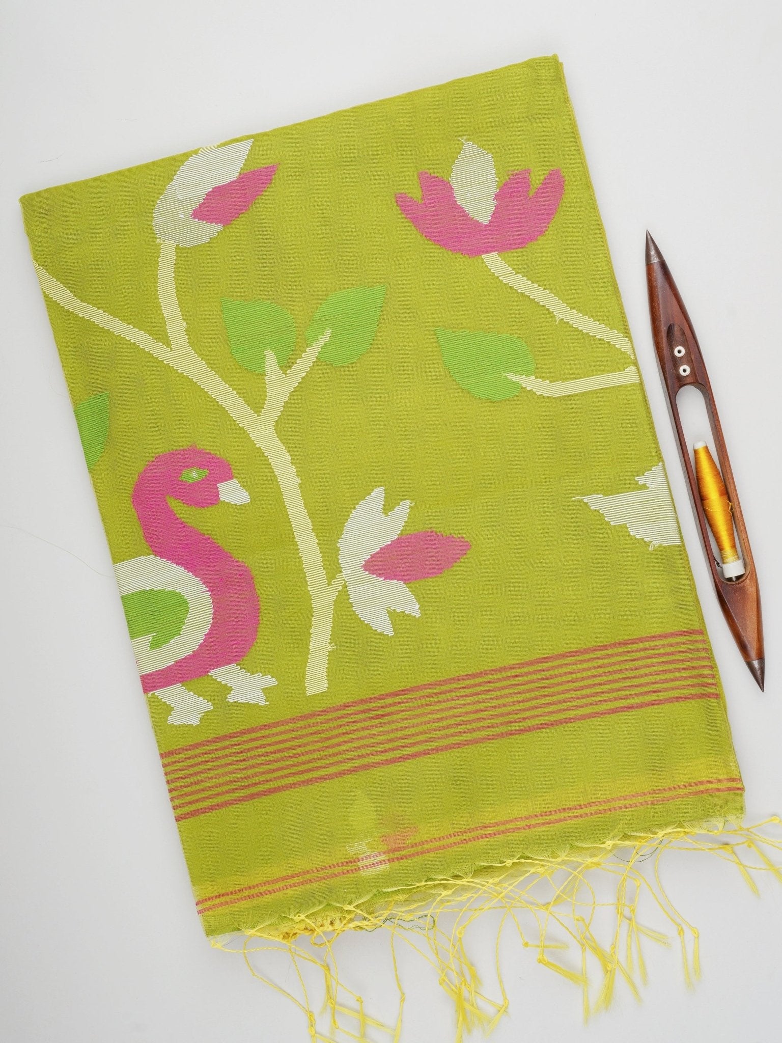 Cotton Green 100% Pure Cotton - Manoranjitham Weaves - Handloom Store