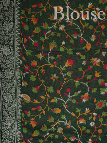 Georgette This Tussar Georgette saree from Varanasi brings together the textured richness of tussar silk with the fluid grace of georgette. Woven on a powerloom, it drapes light and airy, perfect for effortless elegance. Ideal for both day events and evening gatherings, it reflects quiet sophistication with a modern twist on tradition. Mridula - Georgette Saree | Handwoven | Varanasi - Manoranjitham Weaves - Handloom Store
