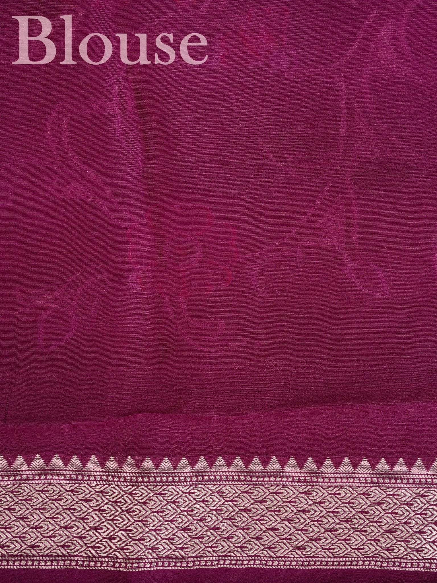 Georgette Violet Tussar Georgette - Manoranjitham Weaves - Handloom Store
