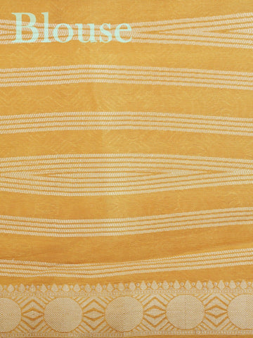 Georgette This Tussar Georgette saree from Varanasi brings together the textured richness of tussar silk with the fluid grace of georgette. Woven on a powerloom, it drapes light and airy, perfect for effortless elegance. Ideal for both day events and evening gatherings, it reflects quiet sophistication with a modern twist on tradition. Rohini - Georgette Saree | Handwoven | Varanasi - Manoranjitham Weaves - Handloom Store