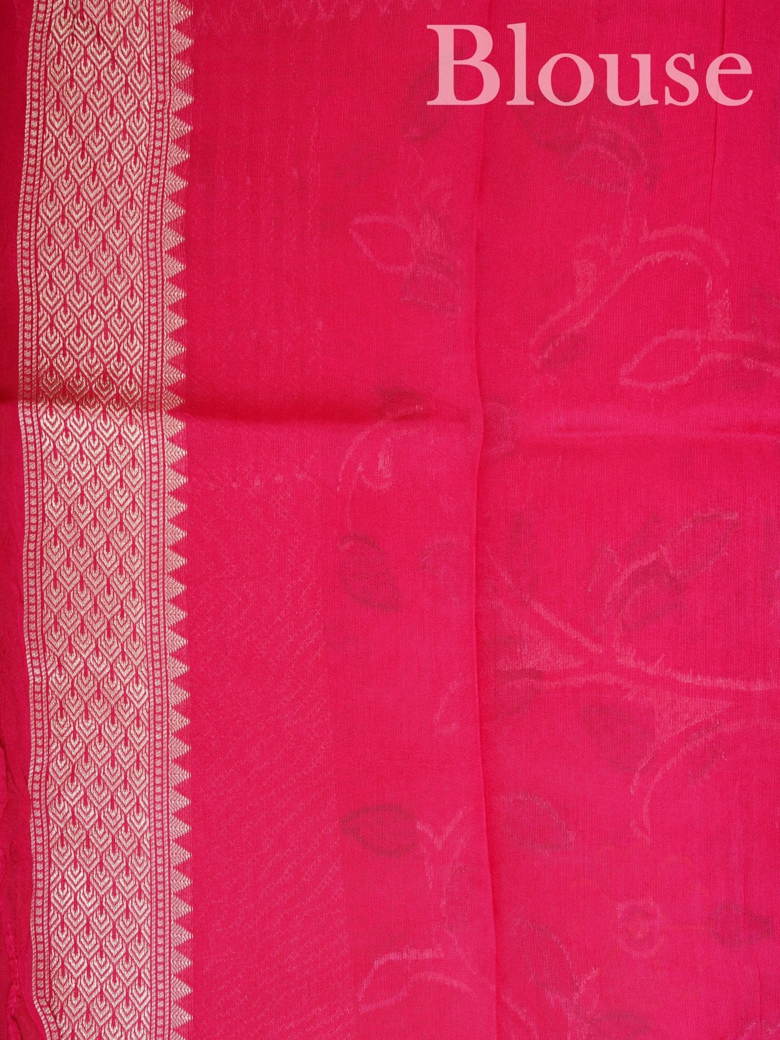 Georgette Pink Tussar Georgette - Manoranjitham Weaves - Handloom Store