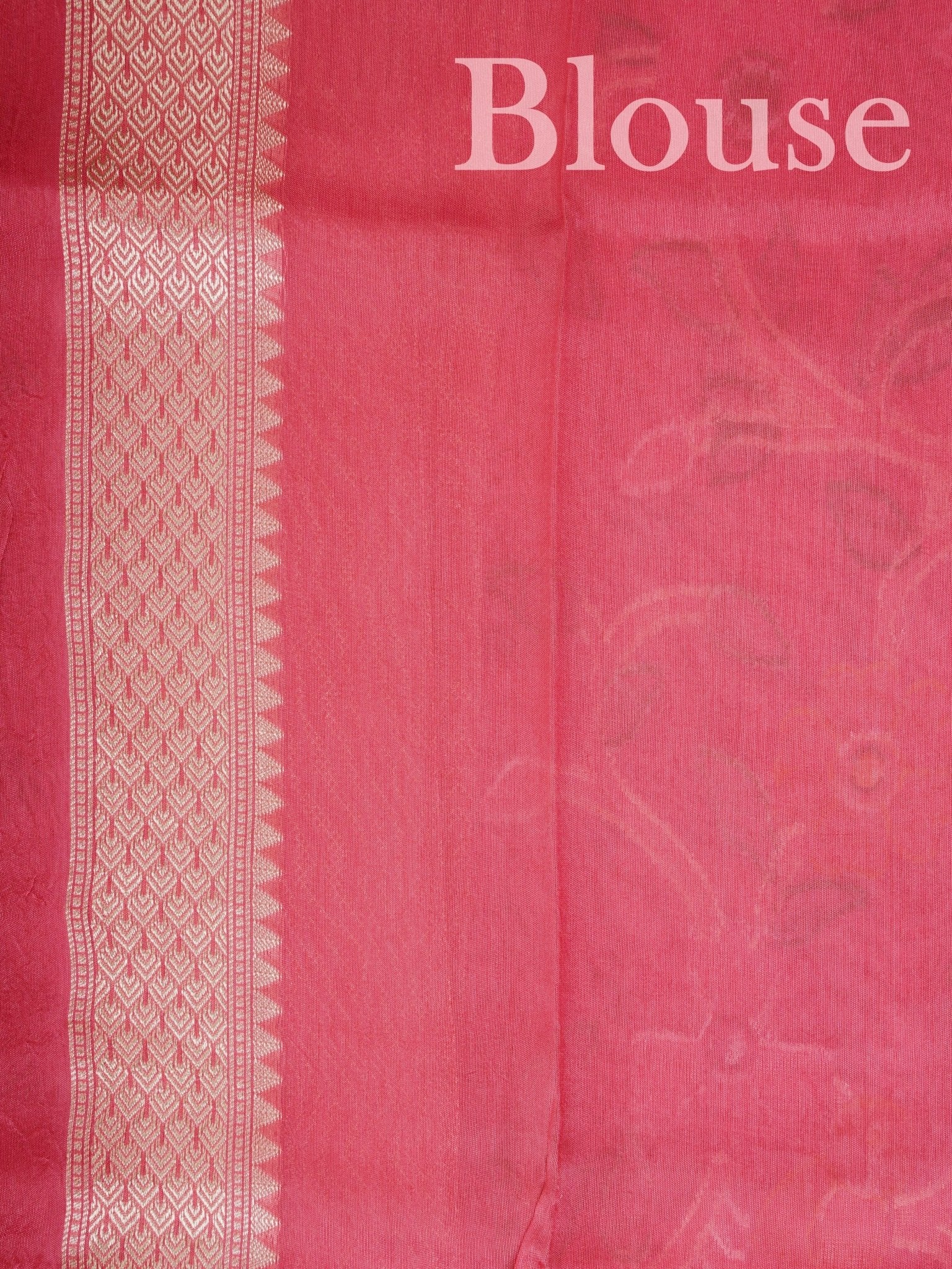 Georgette Pink Tussar Georgette - Manoranjitham Weaves - Handloom Store