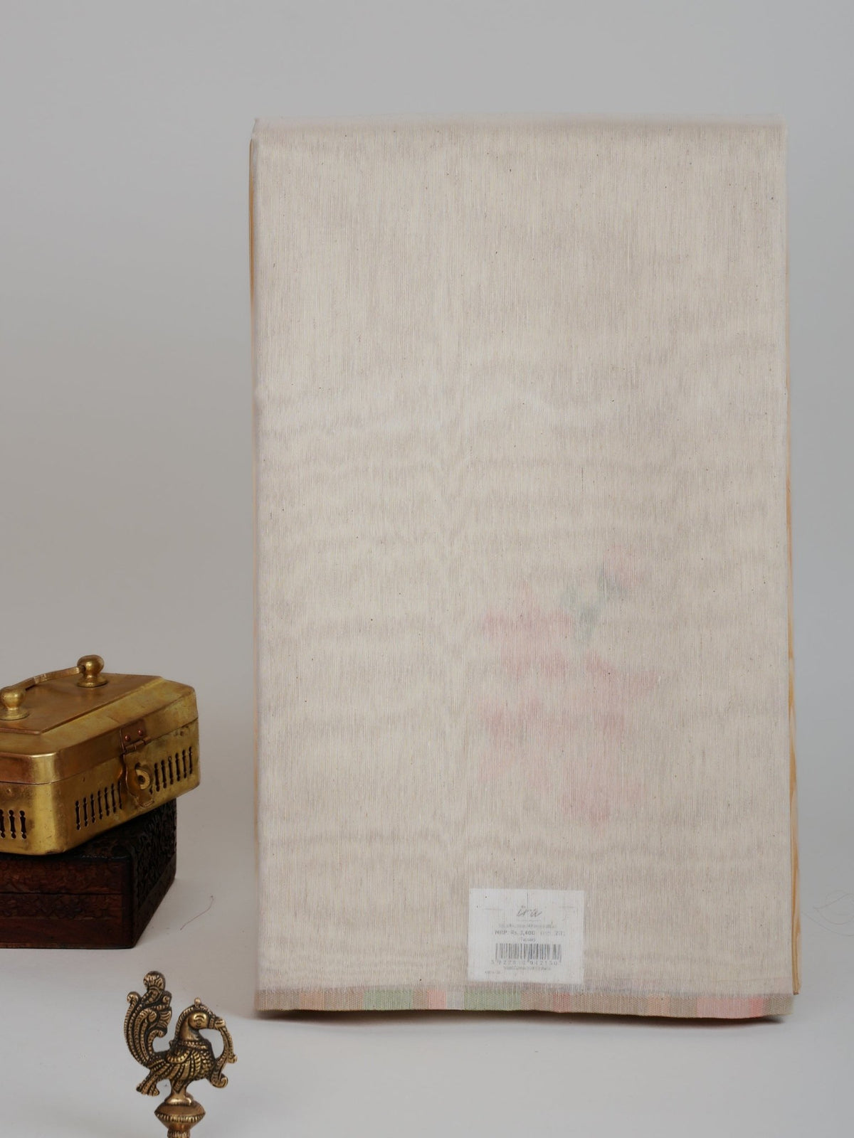 Cottons Cream Kora Cotton - Manoranjitham Weaves - Handloom Store