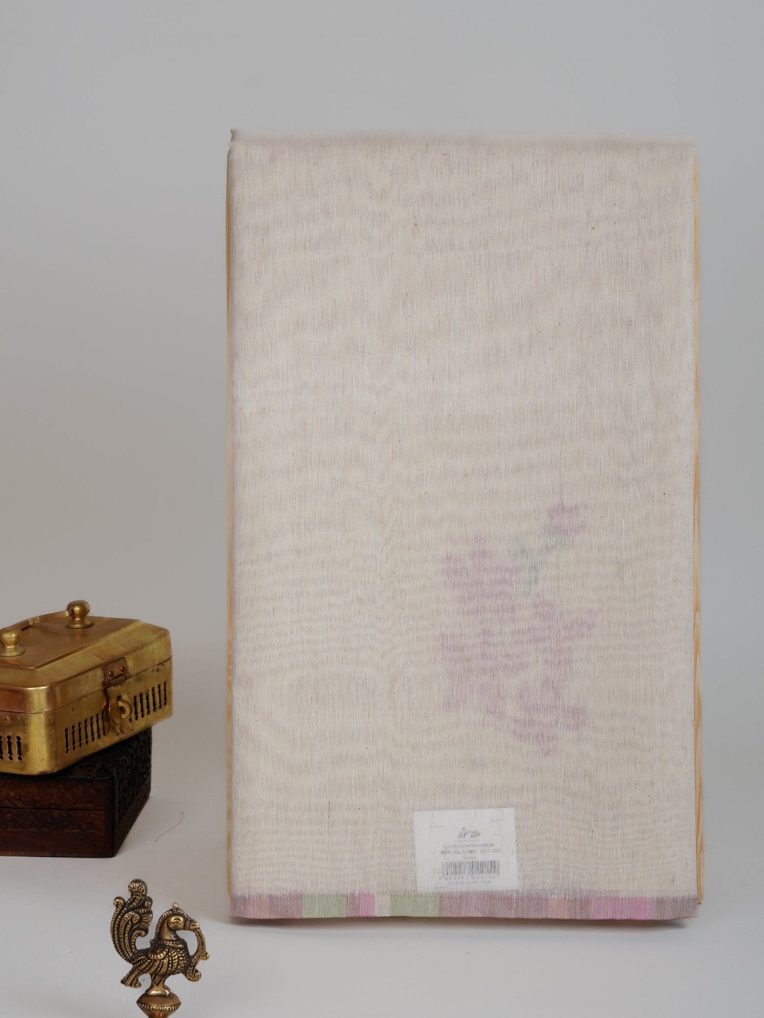 Cottons Cream Kora Cotton - Manoranjitham Weaves - Handloom Store