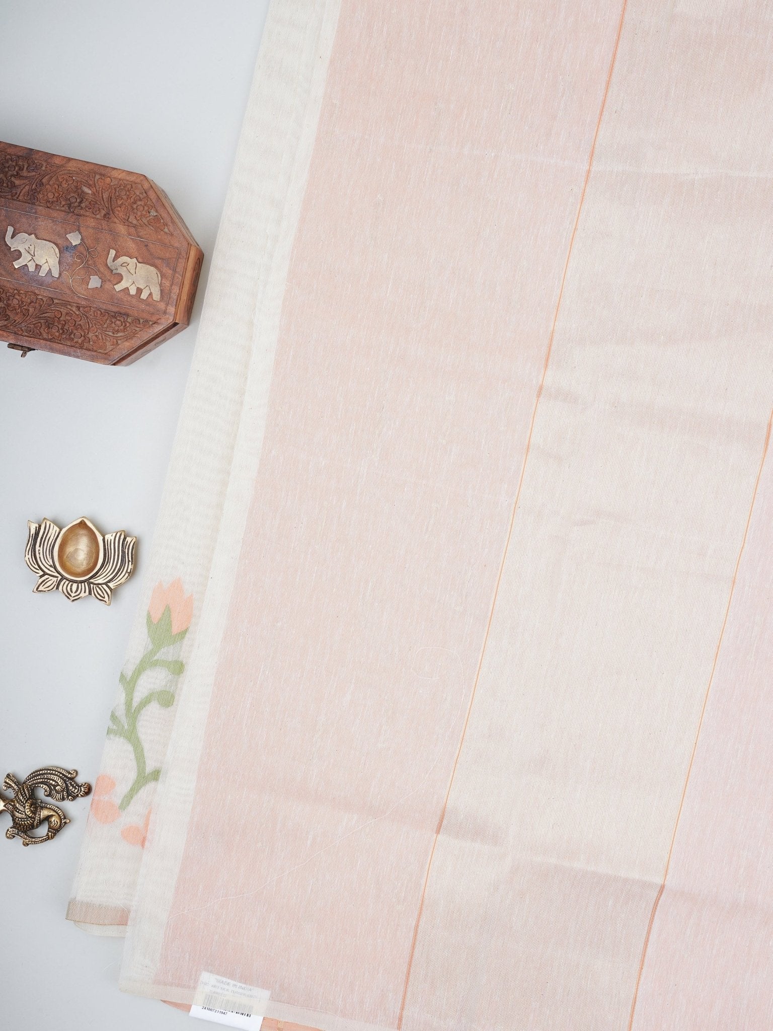 Cottons Cream Kora Cotton - Manoranjitham Weaves - Handloom Store