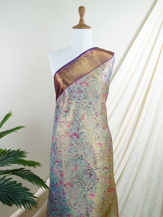 Kanchipuram Silk  100% Pure Silk  - Manoranjitham Weaves - Handloom Store