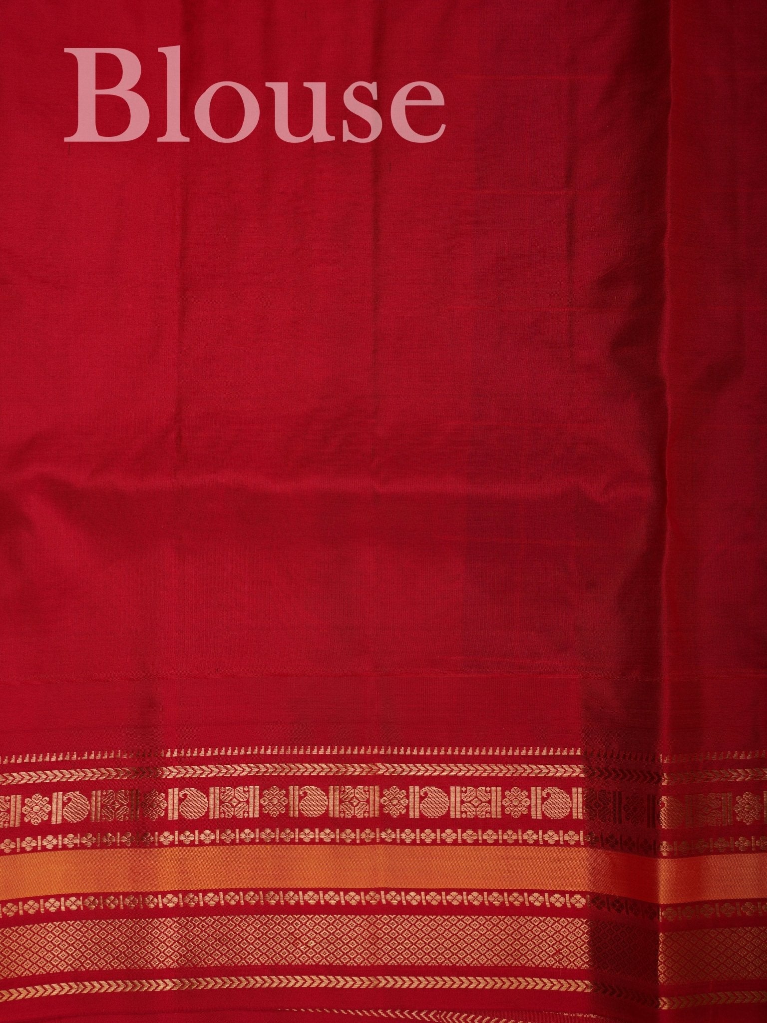 Gadwal Silk Blue 100% Pure Silk  - Manoranjitham Weaves - Handloom Store