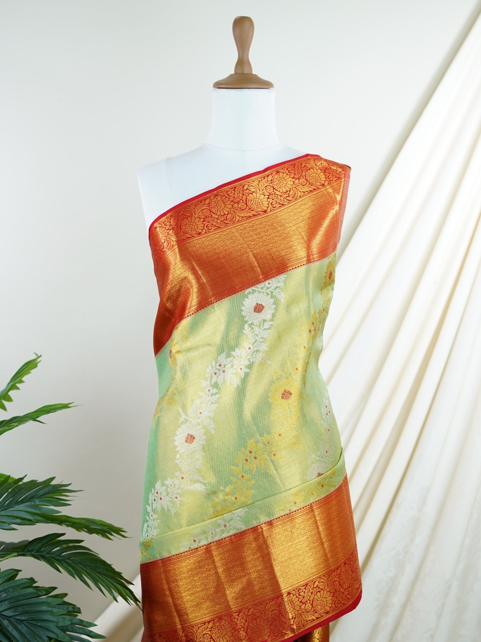 Kanchipuram Silk  100% Pure Silk  - Manoranjitham Weaves - Handloom Store