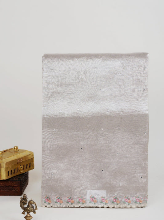 Net Gold Semi Crush Tissue - Manoranjitham Weaves - Handloom Store