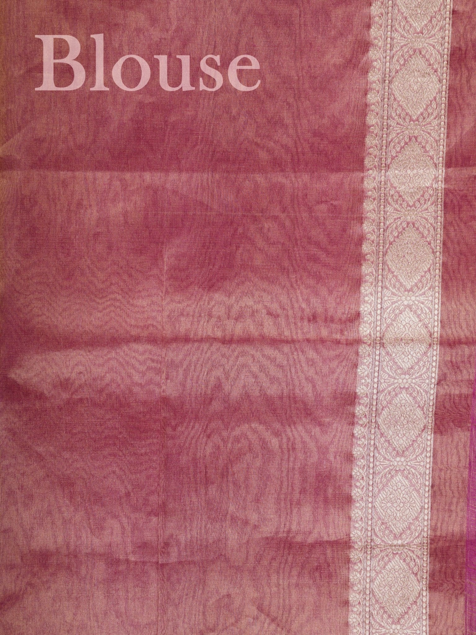 Katan Pink 100% Pure Tissue - Manoranjitham Weaves - Handloom Store