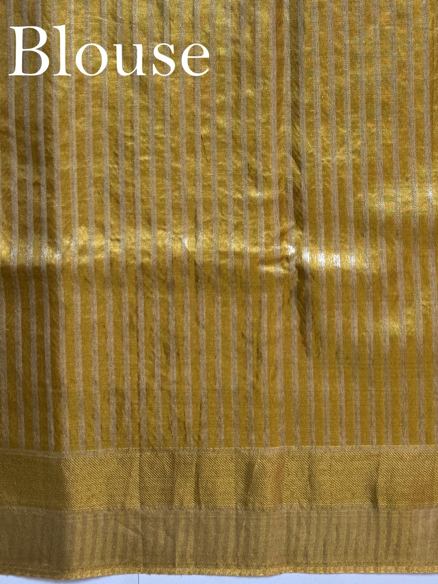 Kanchipuram Silk Yellow 100% Pure Silk  - Manoranjitham Weaves - Handloom Store