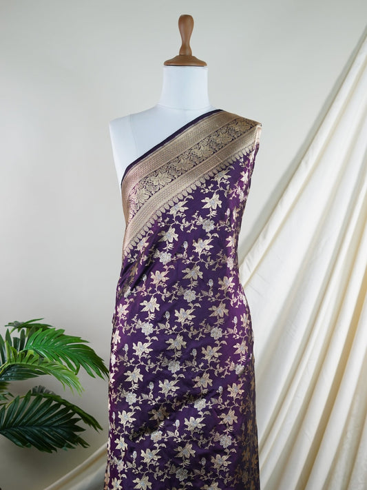 Katan Cream 100% Pure Katan Silk - Manoranjitham Weaves - Handloom Store