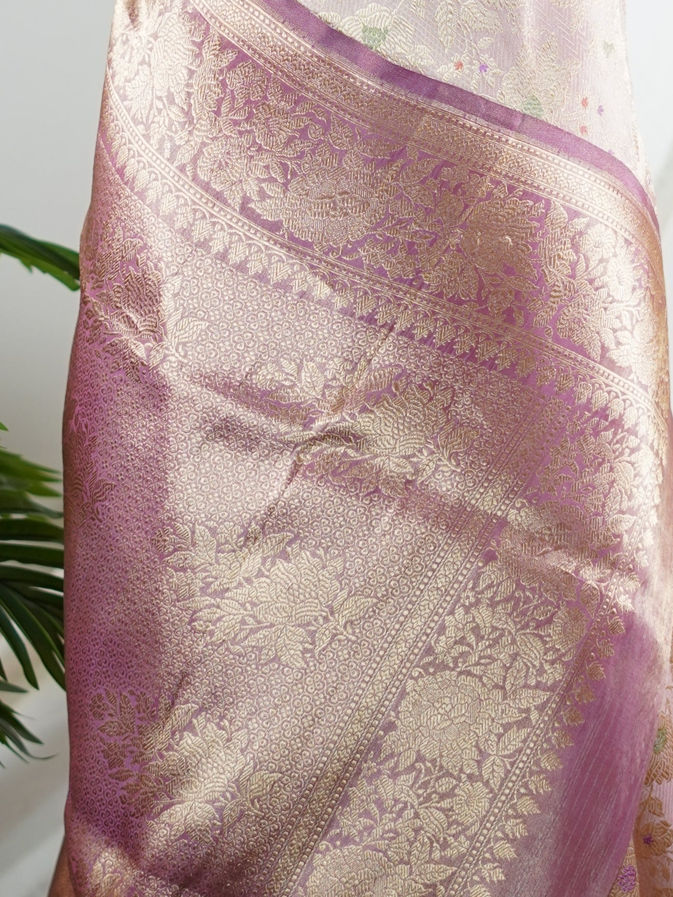Katan Cherry Blossom 100% Pure Katan Silk - Manoranjitham Weaves - Handloom Store