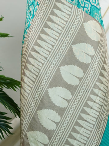 Satin A gentle play of green and grey comes alive through intricate digital prints.br
This Semi Mushru saree from Varanasi blends shine with comfort effortlessly.br
Soft on the skin and striking in look, it's perfect for casual elegance.br
A modern weave with timeless charm.br
#SemiMushru #VaranasiPrints #EverydayElegance #ManoranjithamSarees Vidhya - Semi Silk Saree | Digital Print - Manoranjitham Weaves - Handloom Store
