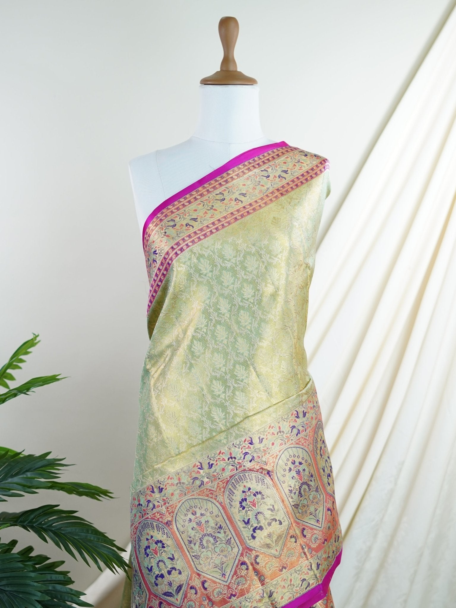 Kanchipuram Silk  100% Pure Silk  - Manoranjitham Weaves - Handloom Store