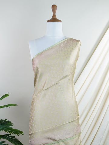 Katan Woven in Varanasi, this semi Mushru saree features the distinctive texture of iktara weave, blending subtle sheen with artisanal charm. Lightweight yet rich in detail, it offers effortless elegance for both traditional events and contemporary celebrations.br
#SemiMushru #IktaraWeave #VaranasiSaree #TexturedElegance #HandloomTradition #Manoranjitham #ManoranjithamStyle Vimala - Semi Silk Saree | Nan Zari Work | Handwoven - Manoranjitham Weaves - Handloom Store