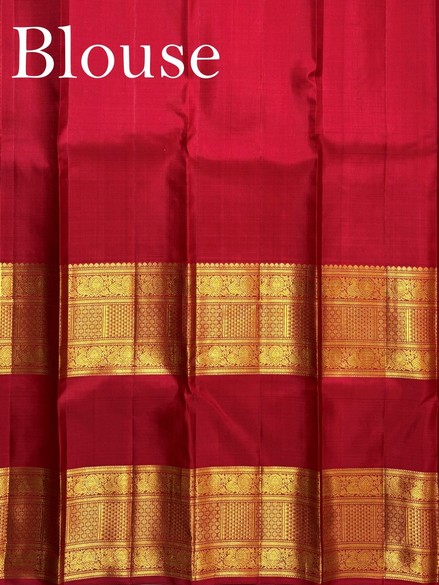Kanchipuram Silk Red 100% Pure Silk  - Manoranjitham Weaves - Handloom Store