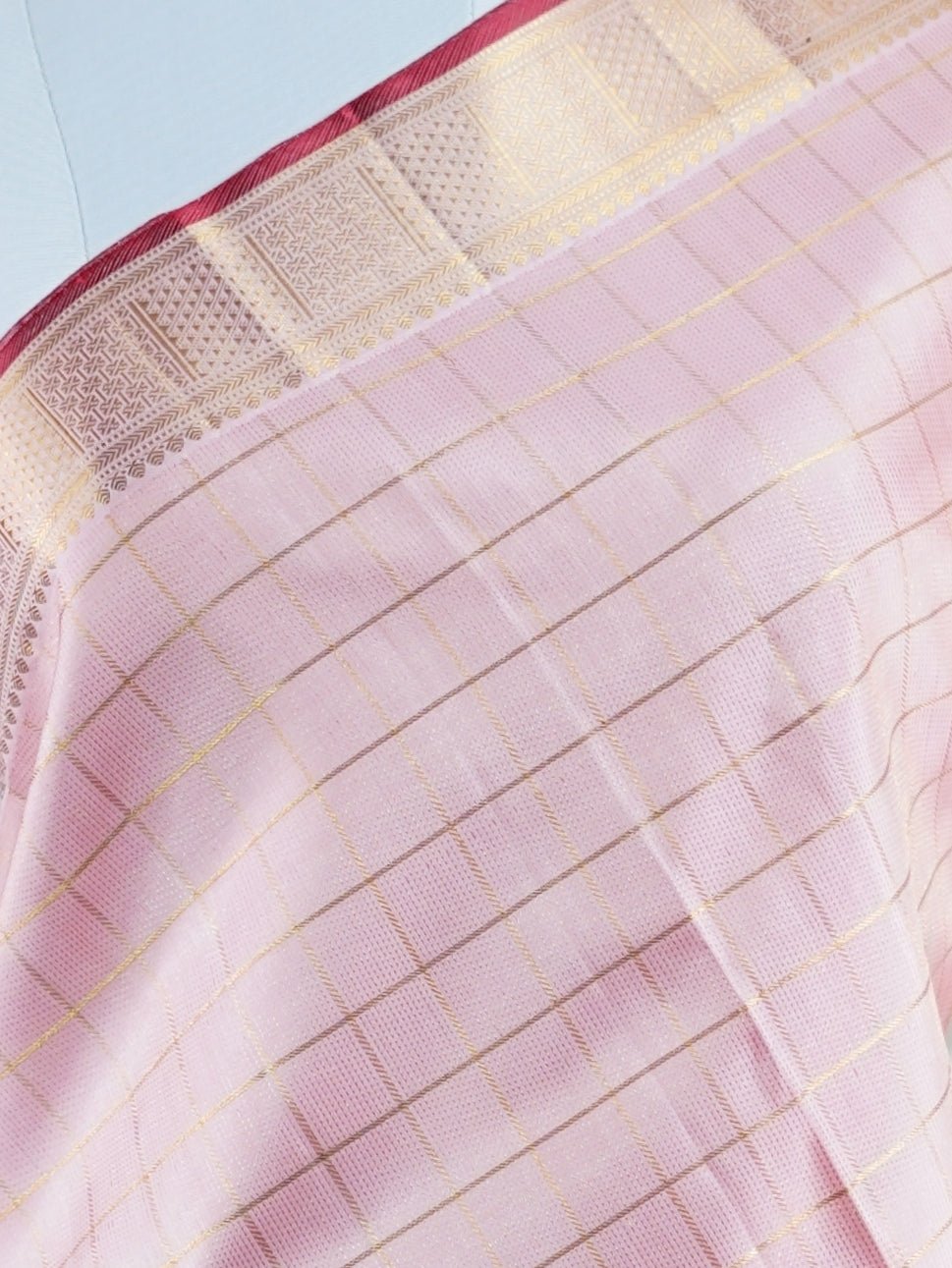 Kanchipuram Silk Red 100% Pure Silk  - Manoranjitham Weaves - Handloom Store