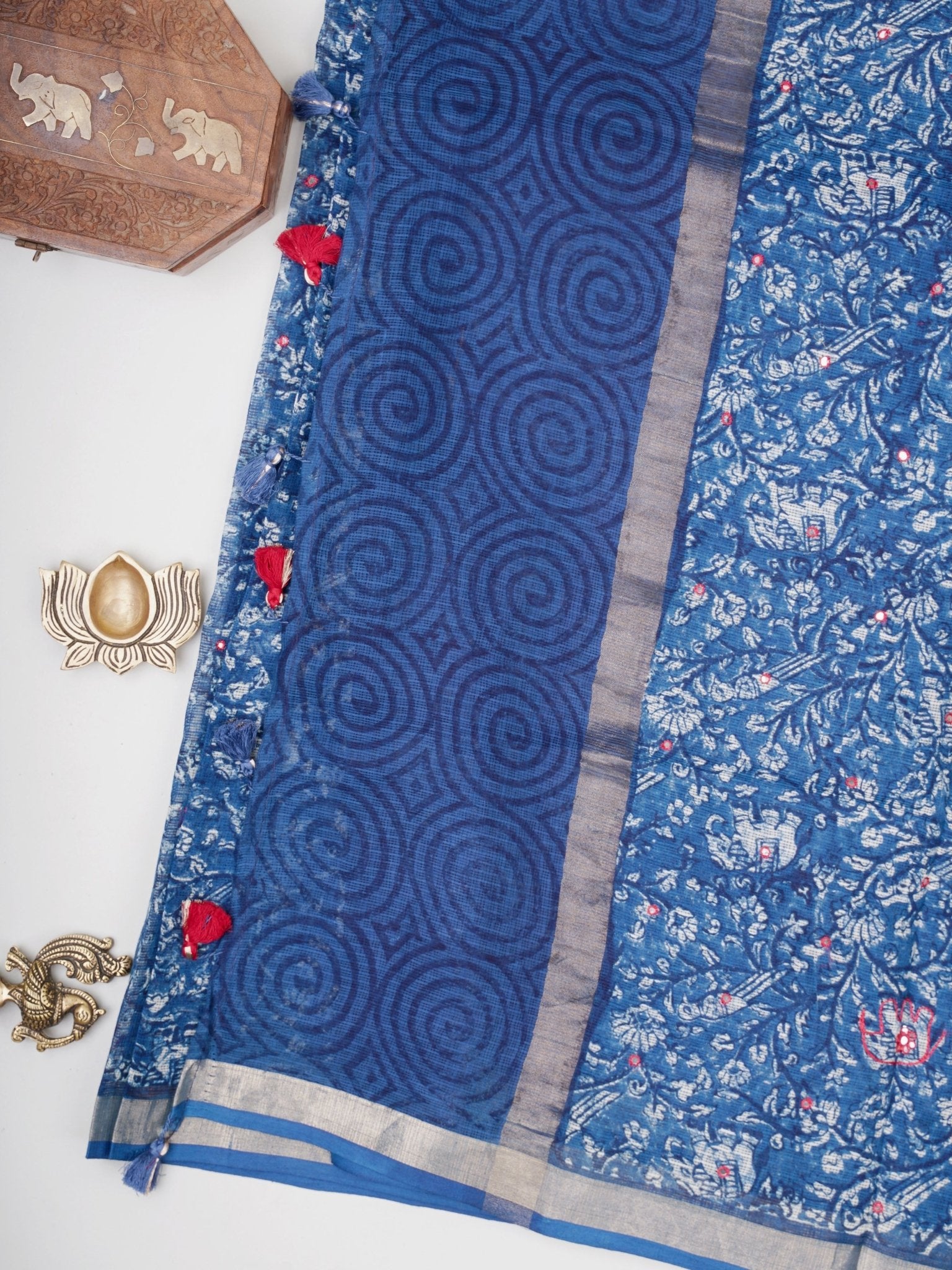 Kota Blue Kota - Manoranjitham Weaves - Handloom Store