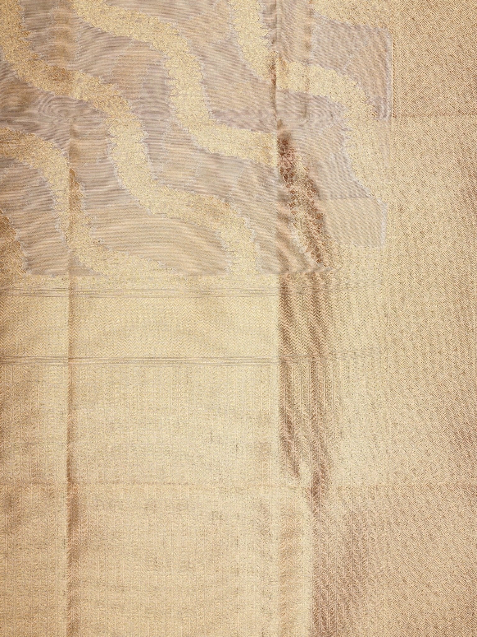 tissue Gold Kora Semi Tissue - Manoranjitham Weaves - Handloom Store
