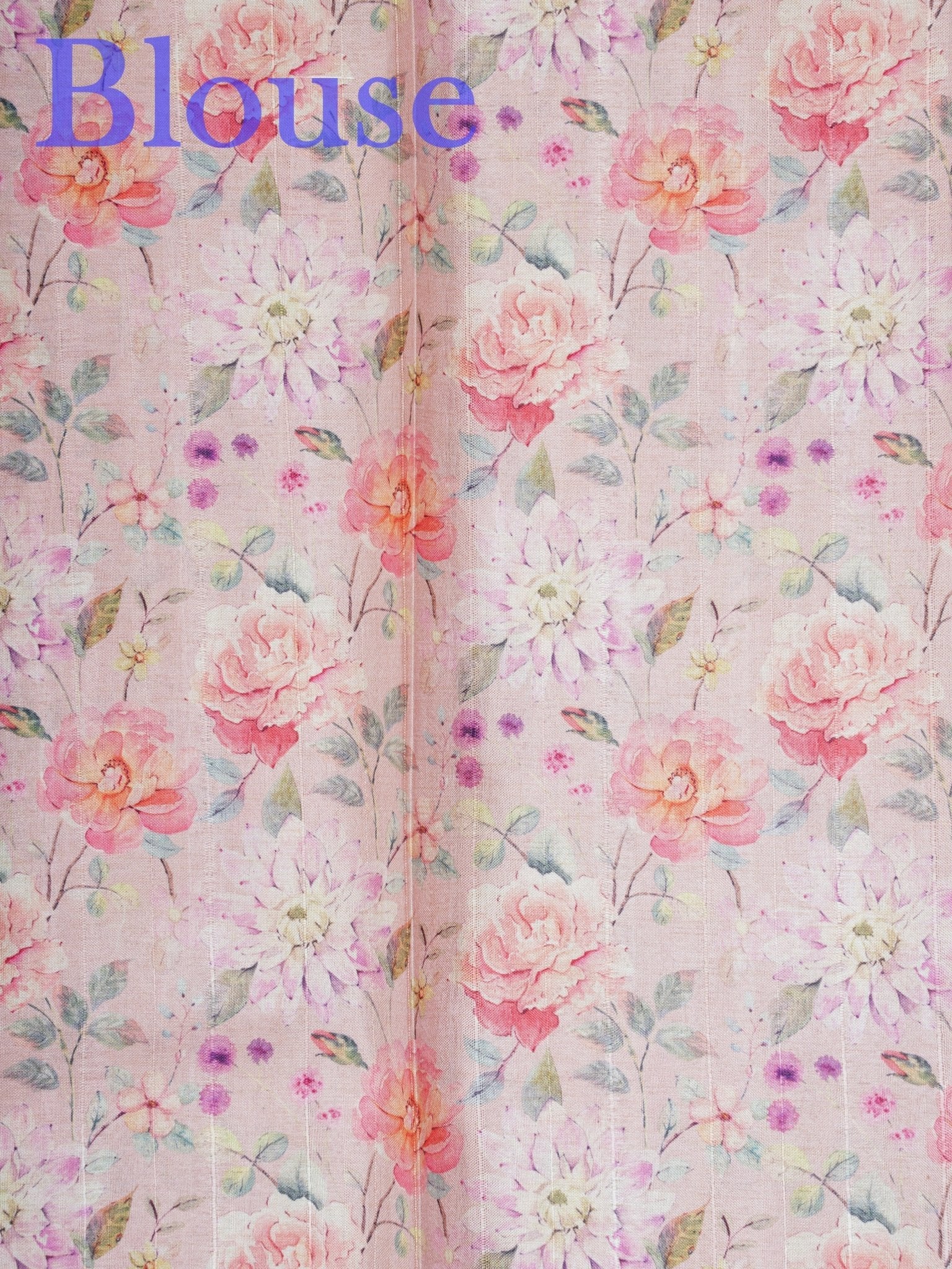 Net Baby Pink Semi Crush Tissue - Manoranjitham Weaves - Handloom Store