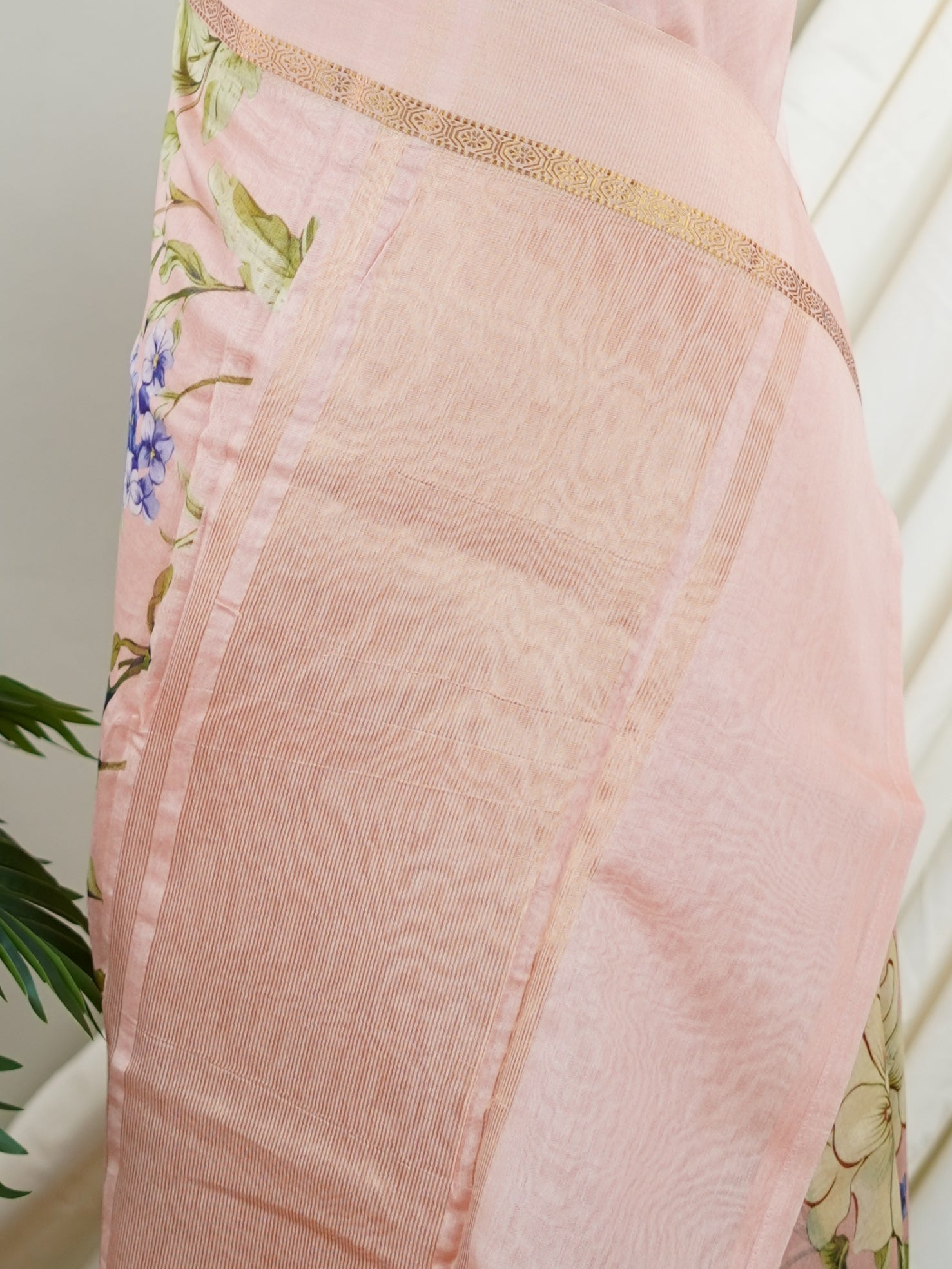 Cotton Peach Silk Cotton - Manoranjitham Weaves - Handloom Store